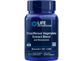 Life Extension Cruciferous Vegetable Extract Blend and Resveratrol, 60 vege caps